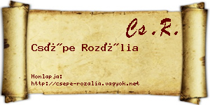 Csépe Rozália névjegykártya