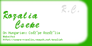 rozalia csepe business card